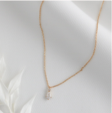 Gold teardrop necklace