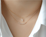 Gold teardrop necklace