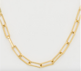 Gold Link Choker Necklace