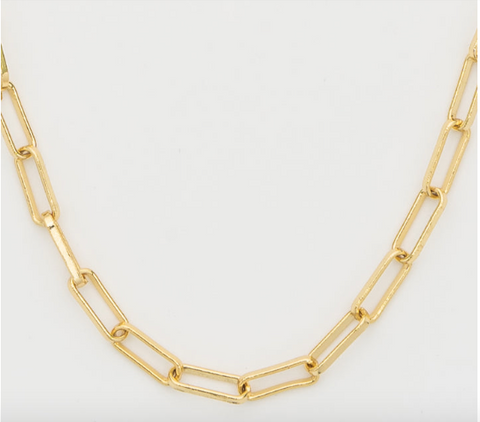 Gold Link Choker Necklace